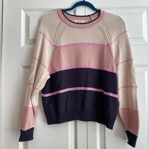 Splendid Pink and Navy Striped Sweater